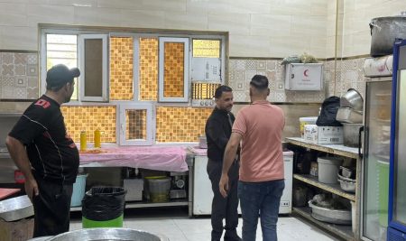 السيد عميد كلية التربية للعلوم الانسانية يتفقد كافتريا الطلبة في الدراسة المسائية