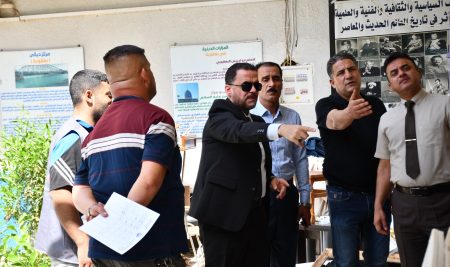 السيدُ عميد كلية التربية للعلوم الإنسانية يتفقدُ أعمالَ التأهيل والصيانة الجارية في رئاسة ومقرّرية قسم التاريخ