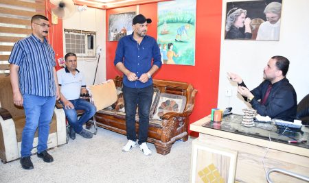 السيد عميد كلية التربية للعلوم الإنسانية يجري زيارةً تفقديةً إلى شعبةِ الصيانةِ والخدمات