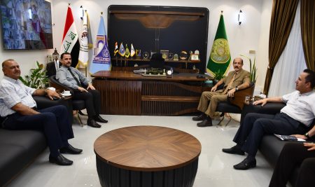 السيد عميد كلية التربية للعلوم الإنسانية يستقبل رئيس نقابة الأكاديميين في ديالى
