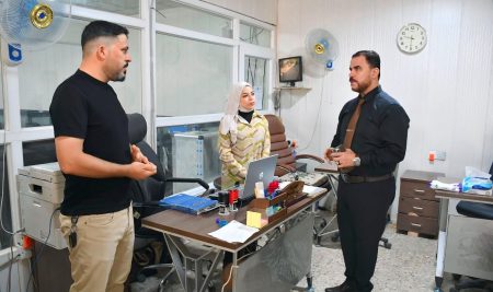 السيد عميد كلية التربية للعلوم الإنسانية يتفقد عدداً من الشعب الإدارية والعلمية في الكلية