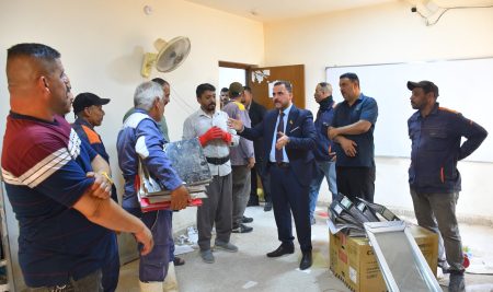 كلية التربية للعلوم الإنسانية تستنفر جهودها لتهيئة بناية كلية الإعلام الرقمي استعداداً للعام الدراسي الجديد