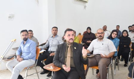 السيد عميد كلية التربية للعلوم الإنسانية يحضر اجتماع مجلس قسم الجغرافية في الكلية
